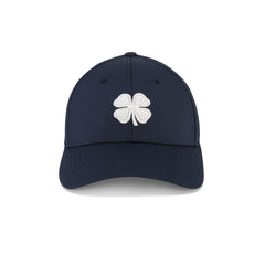 Black Clover Iron x Orca black and white memory fit cap, front view