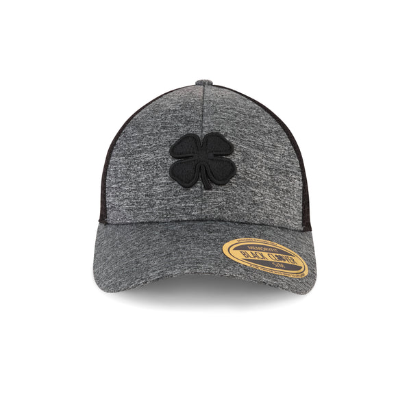 Black Clover Lucky Heather Mesh Grey fitted cap, front view