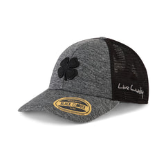 Black Clover Lucky Heather Mesh Grey fitted cap side profile
